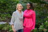 Breast cancer survivor Rachel Leppert, left, and clinical trials coordinator Alexandria Green formed a lasting friendship while Leppert participated in a clinical trial for HER2 positive breast cancer.